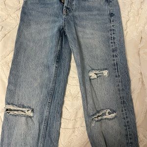 Zara blue ripped jeans